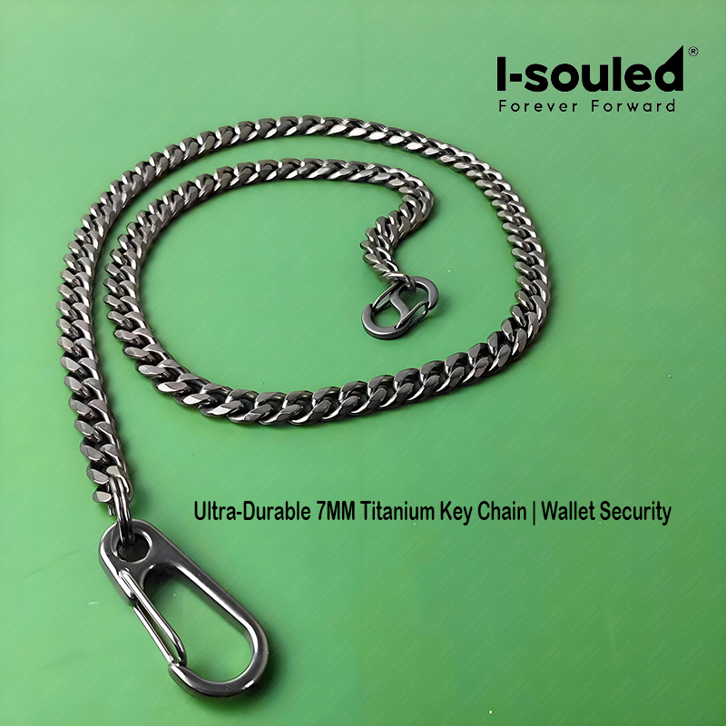 Wallet Slim Titanium - 7MM Titanium Wallet Chain for Men,