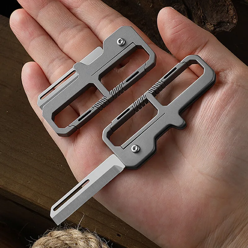 Edc Carry Knife - FEGVE Titanium Pocket Folding Blade Knife