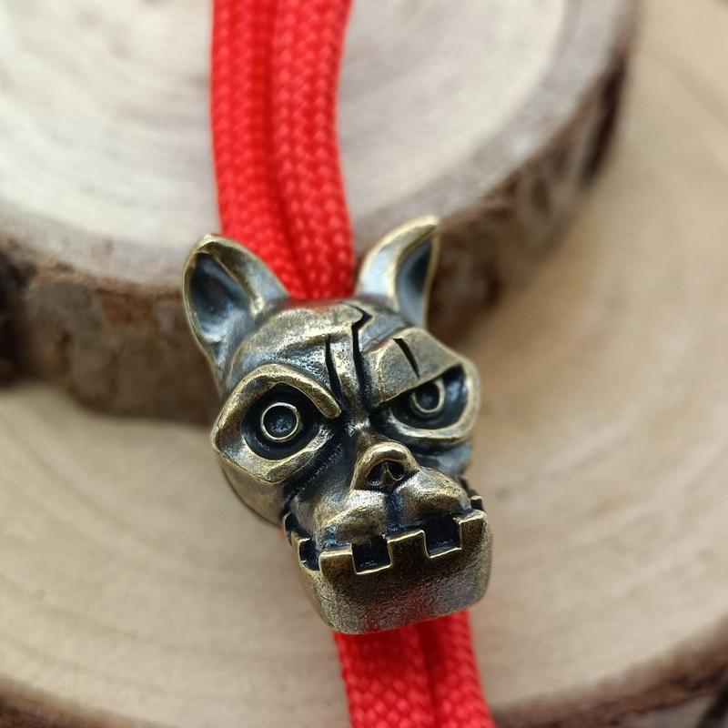 Bulldog Head Brass Knife Bead  - đánh giá và giá Edc Carry Knife
