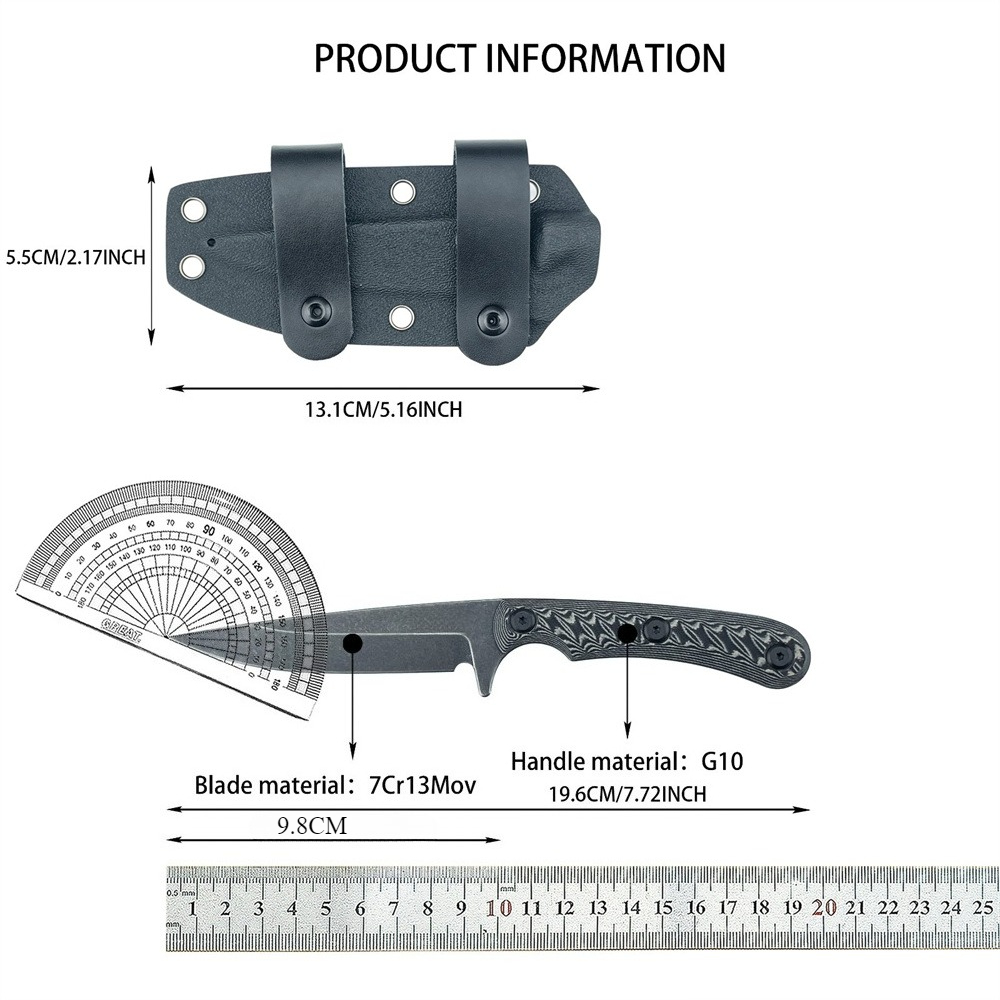 Full Tang Fixed Blade Knives 7 - đánh giá và giá Edc Carry Fixed Blade Knife