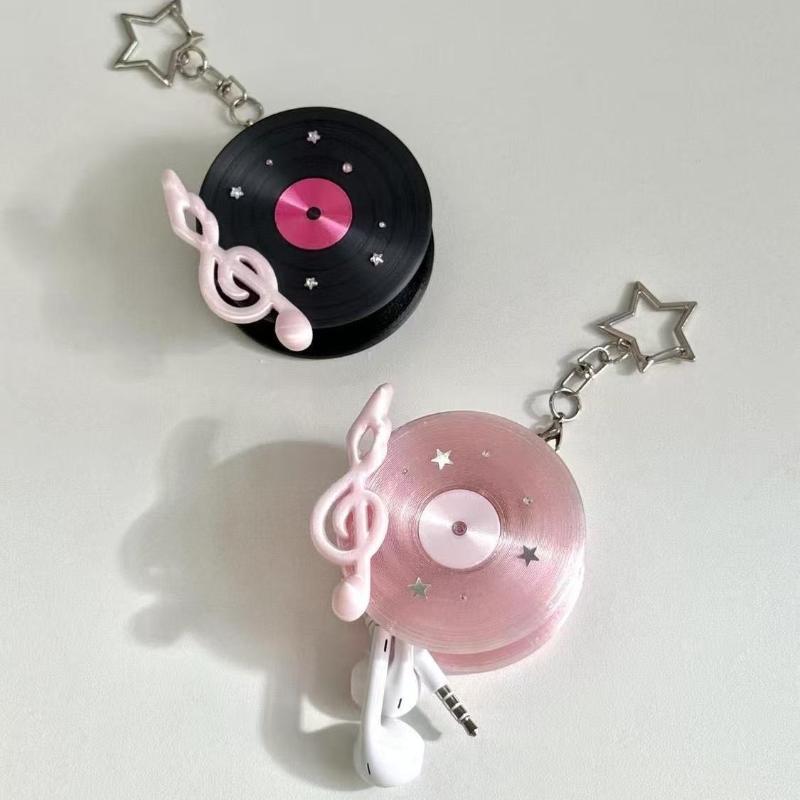 Y2K Vintage Record Shaped Earp - đánh giá và giá Cable Winder Keychain