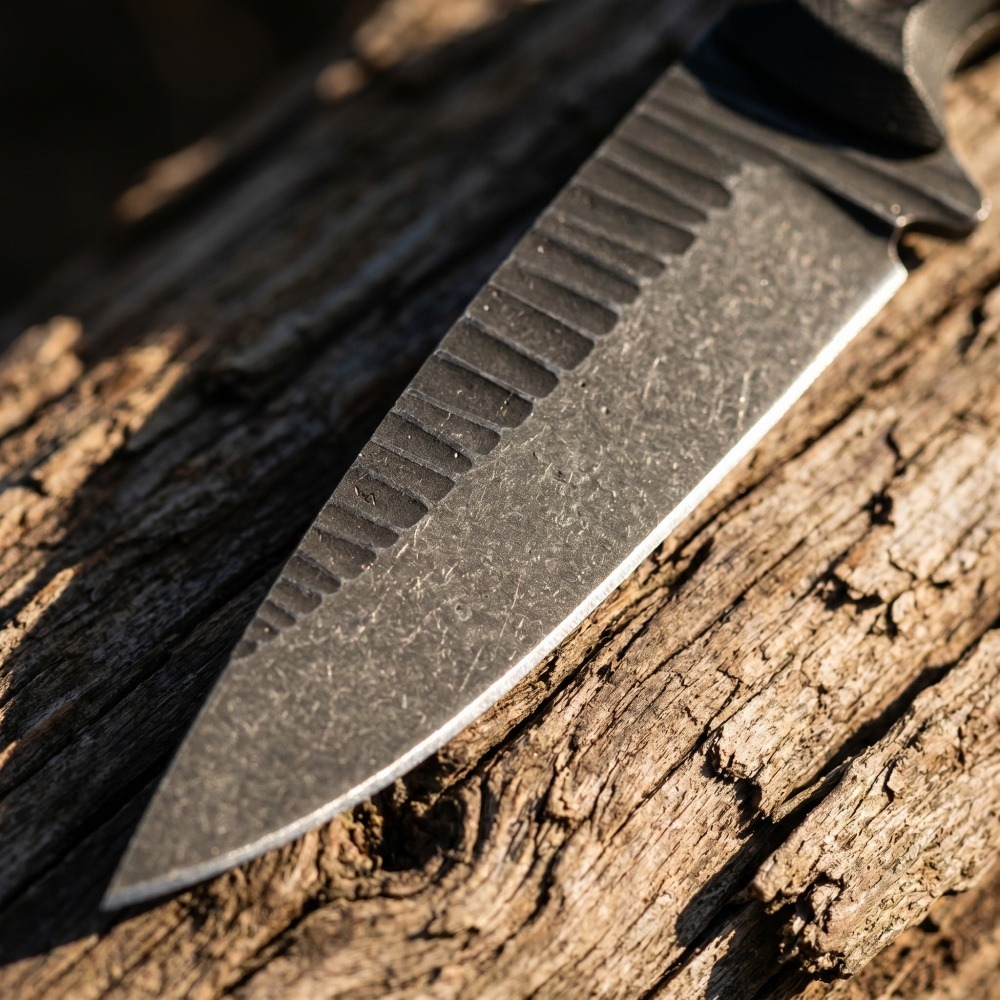 Full Tang Bushcraft Knife D2 B - đánh giá và giá Edc Carry Fixed Blade Knife