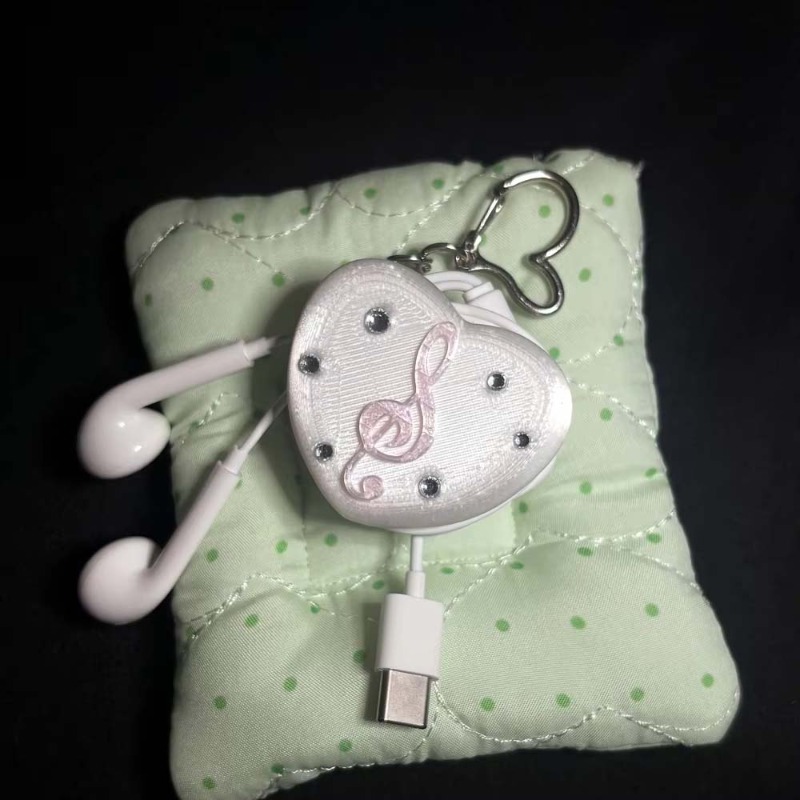 Gothic Musical Note Heart Cabl - đánh giá và giá Cable Winder Keychain