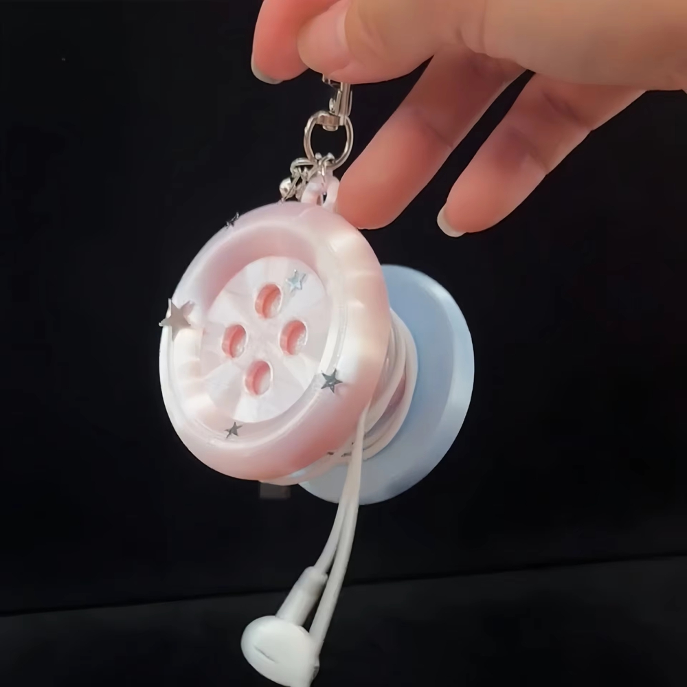 Retro Y2K Extra Large Button E - đánh giá và giá Cable Winder Keychain