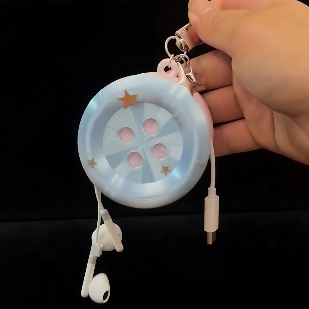 Retro Y2K Extra Large Button E - đánh giá và giá Cable Winder Keychain