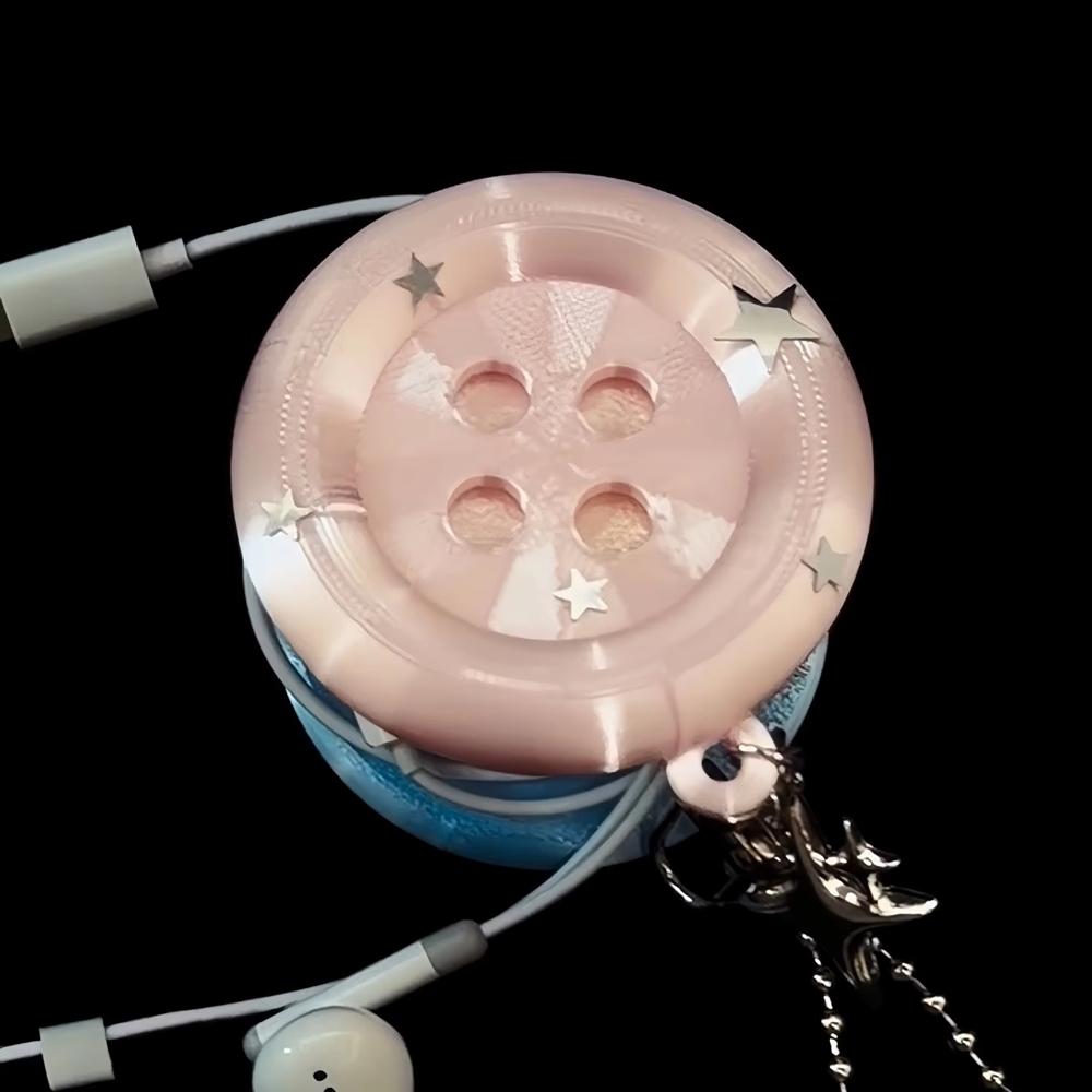 Retro Y2K Extra Large Button E - đánh giá và giá Cable Winder Keychain